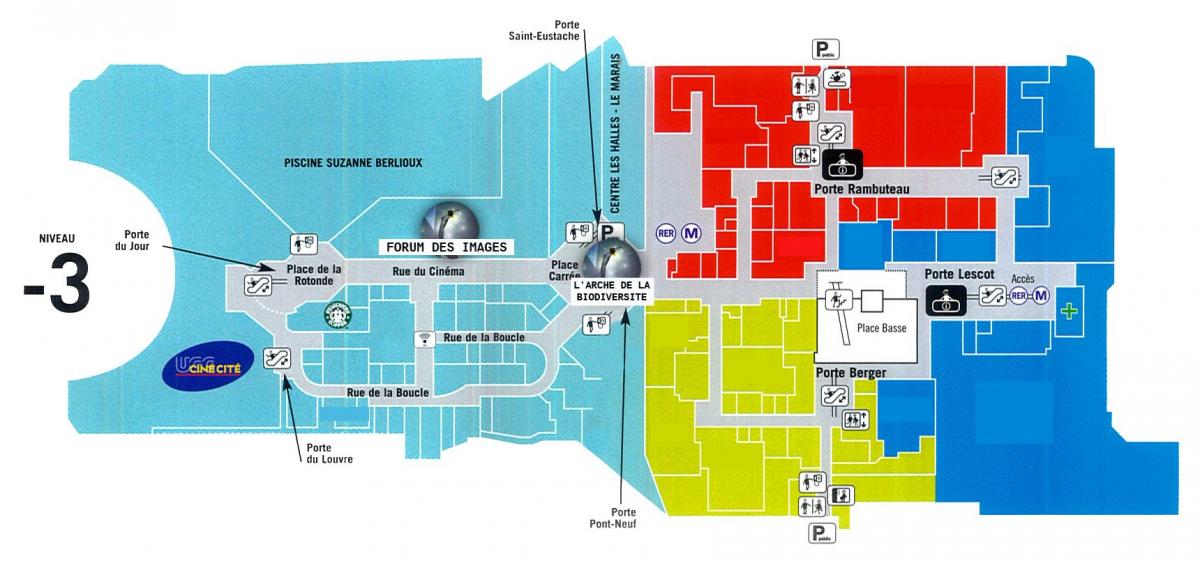 Mapa de Foro des Halles