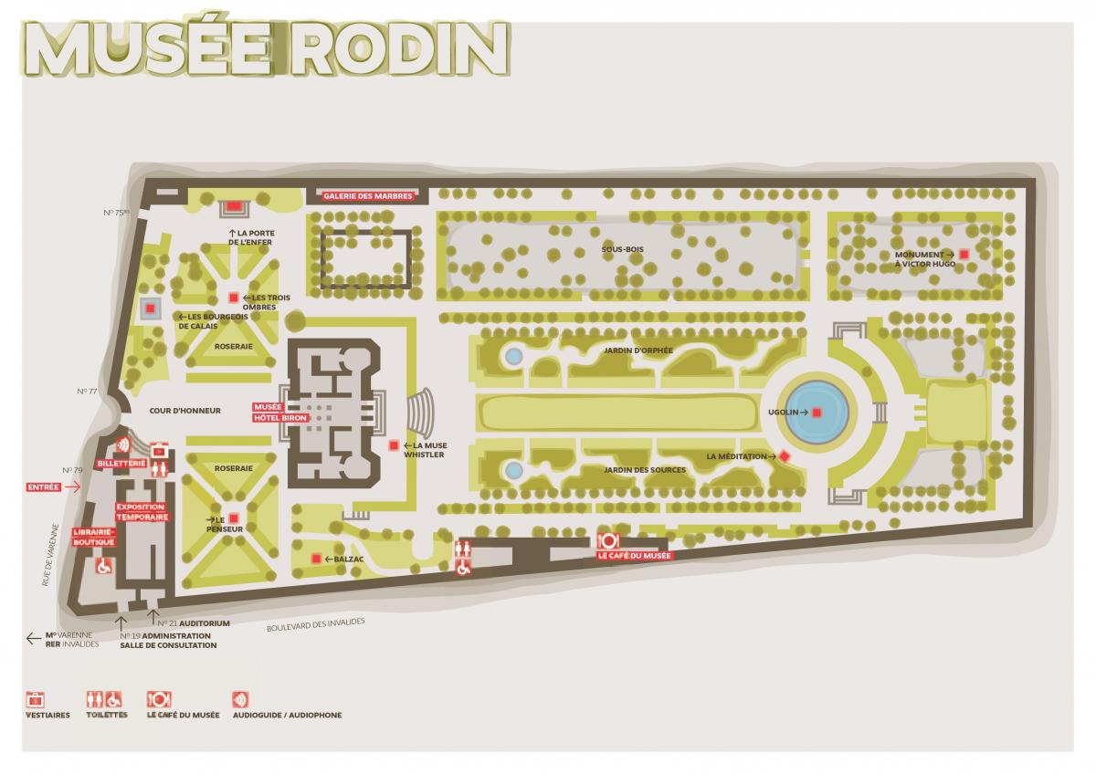 Mapa do Musée Rodin