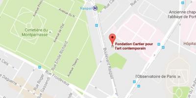 Mapa da Fundación Cartier