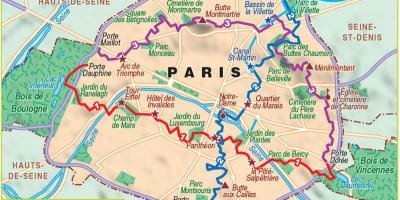 Mapa de París, sendeirismo