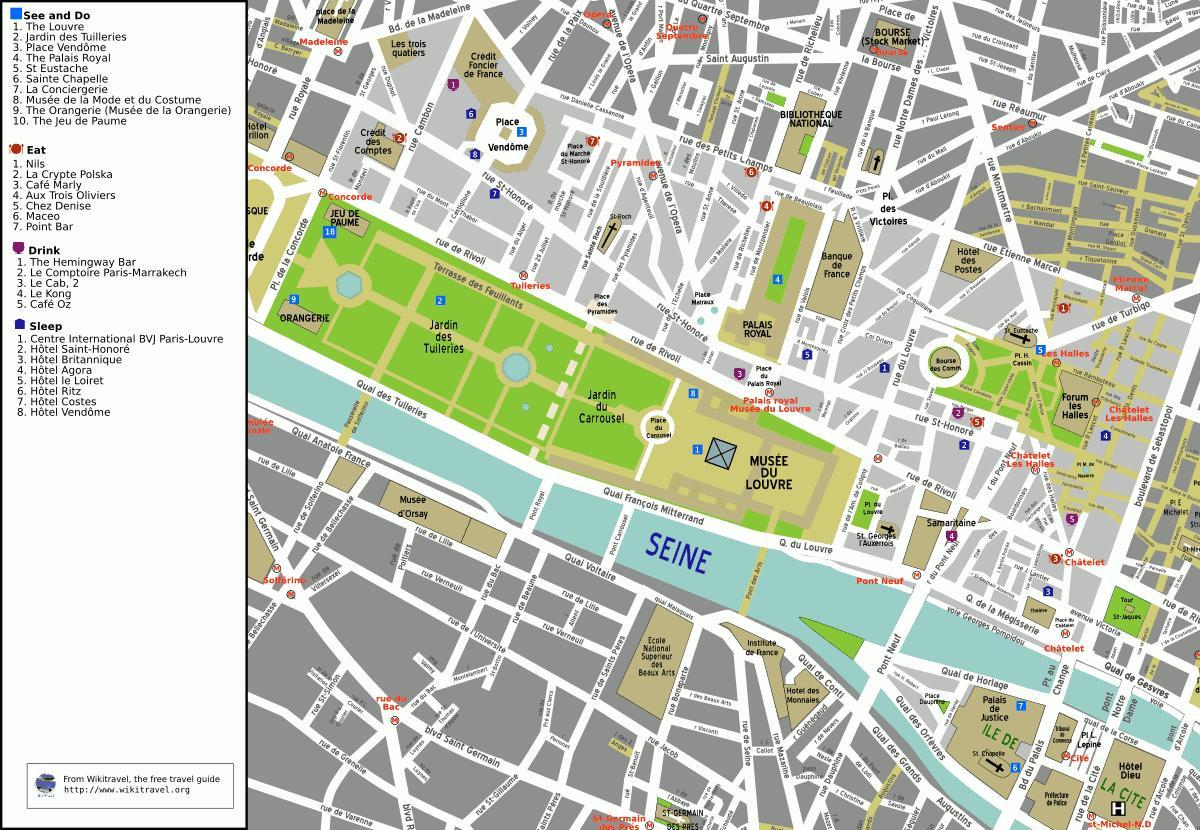 Mapa de 1. º arrondissement