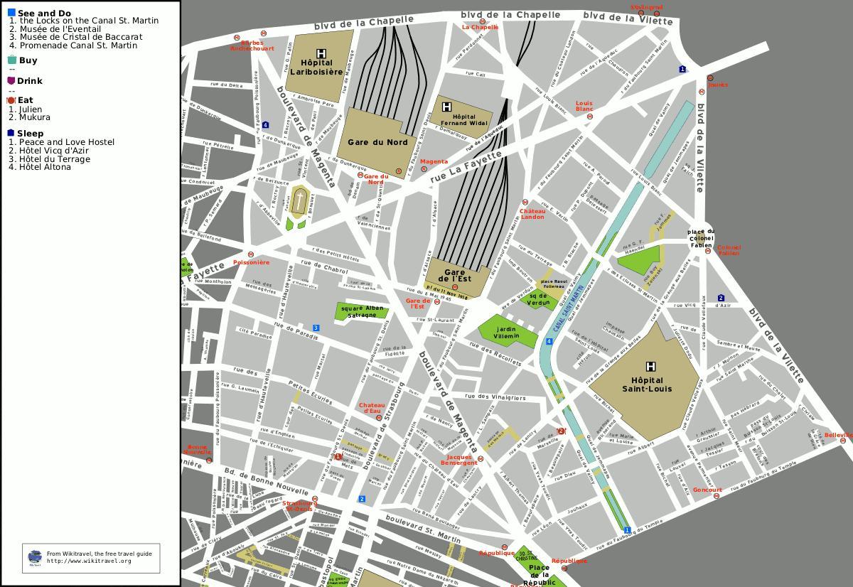 Mapa de 10 arrondissement