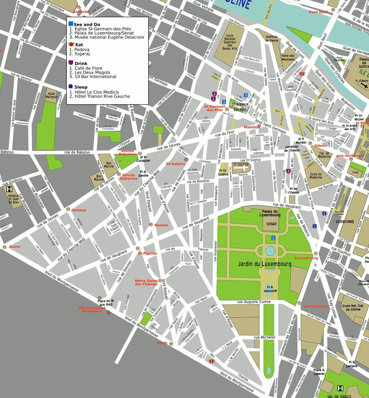 Mapa de 6º arrondissement
