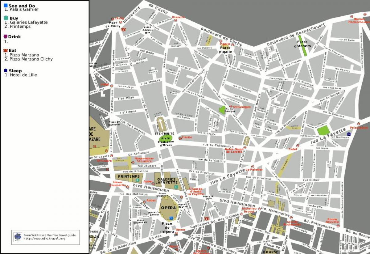 Mapa do 9 º arrondissement