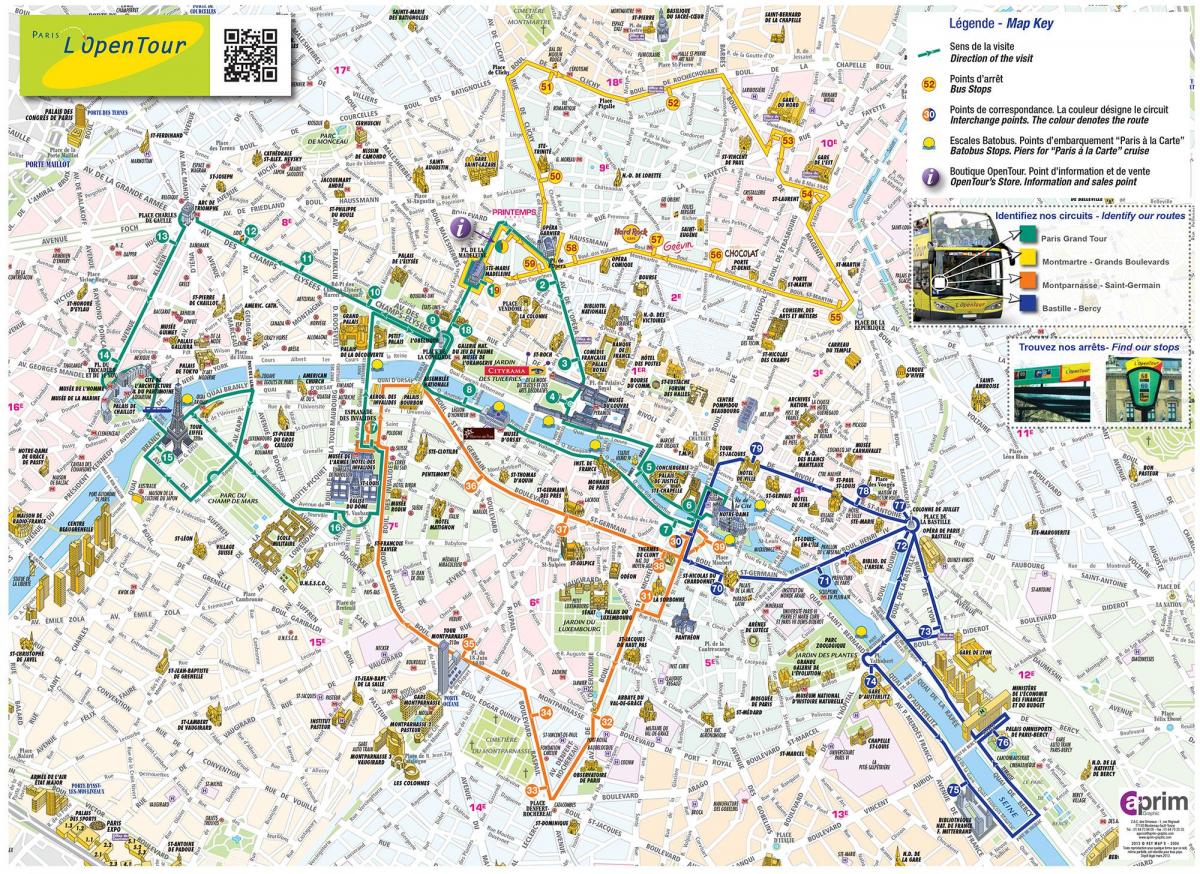 Mapa de Abrir paseo de París