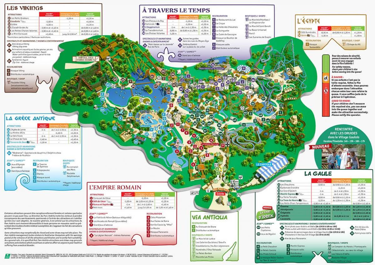 Mapa de Astérix parque