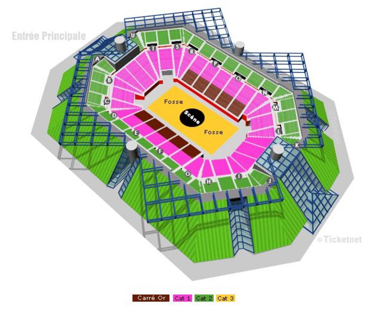 Mapa de Bercy Arena