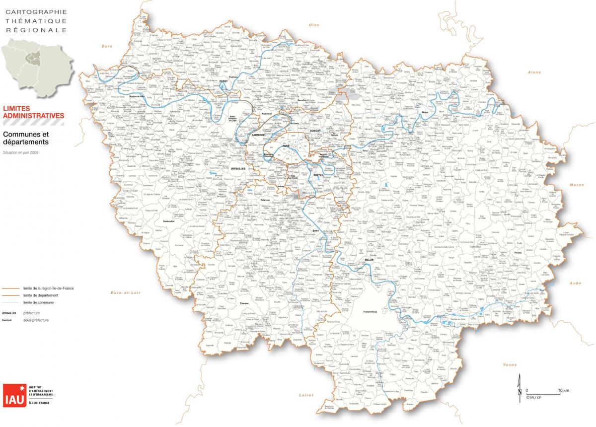 Mapa de Ile-de-France