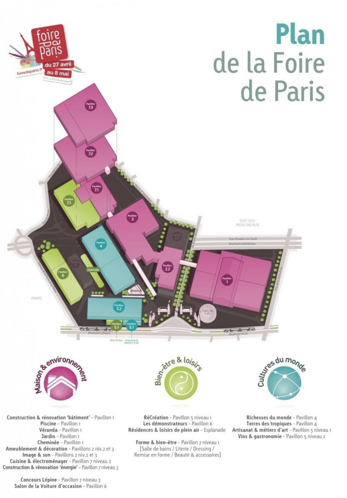 Mapa da Foire de París