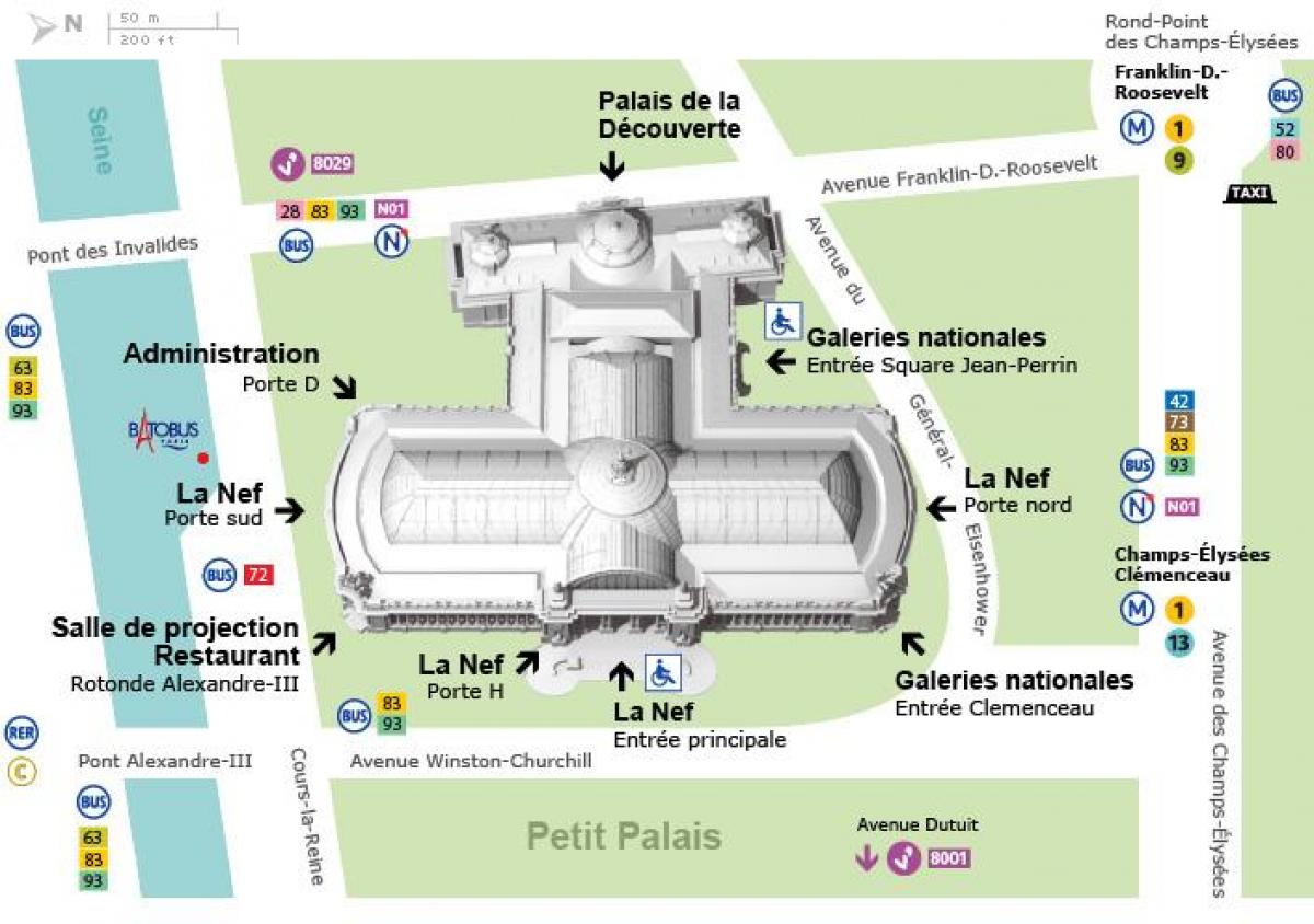 Mapa do Grand Palais