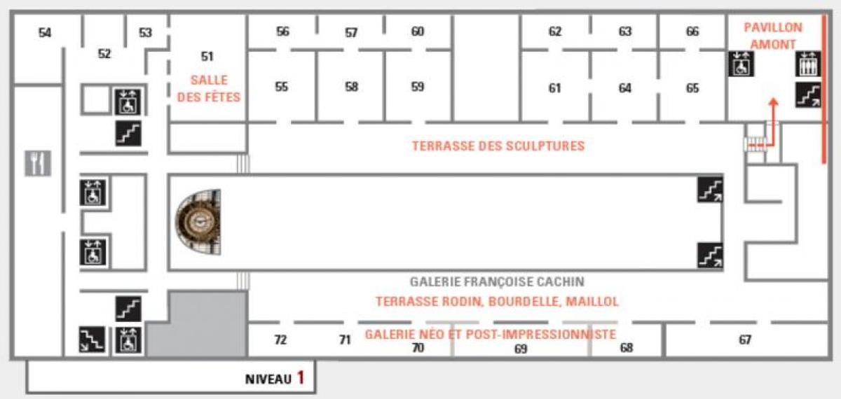 Mapa do Musée d ' Orsay Nivel 2