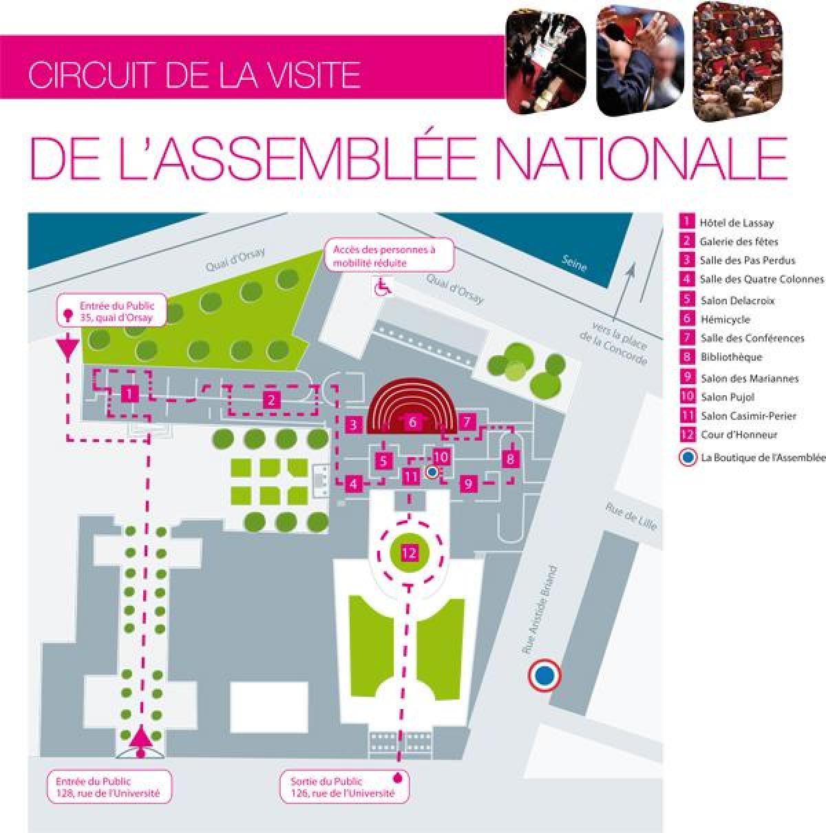Mapa do Palais Bourbon