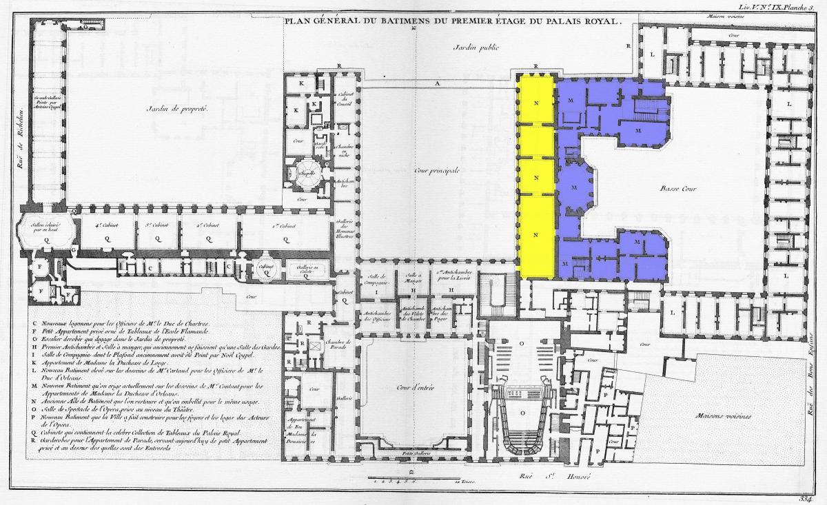 Mapa do Palais-Royal