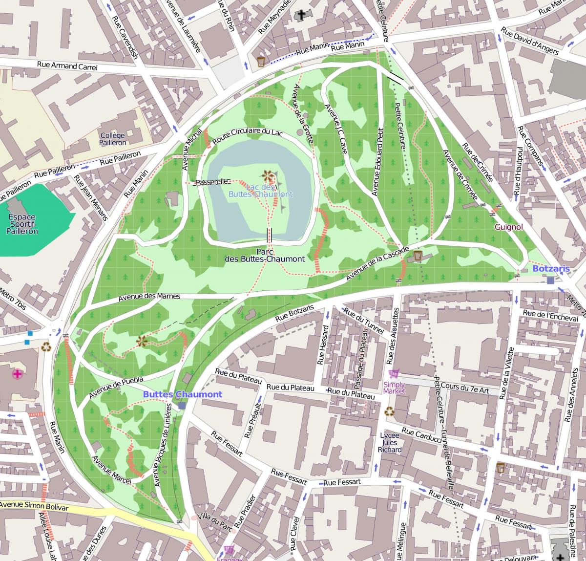 Mapa da Parc des Picos-Chaumont