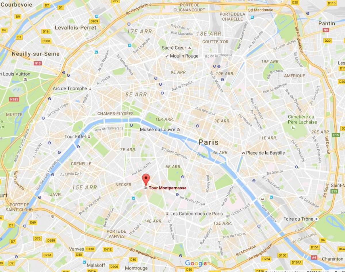 Mapa do Tour Montparnasse