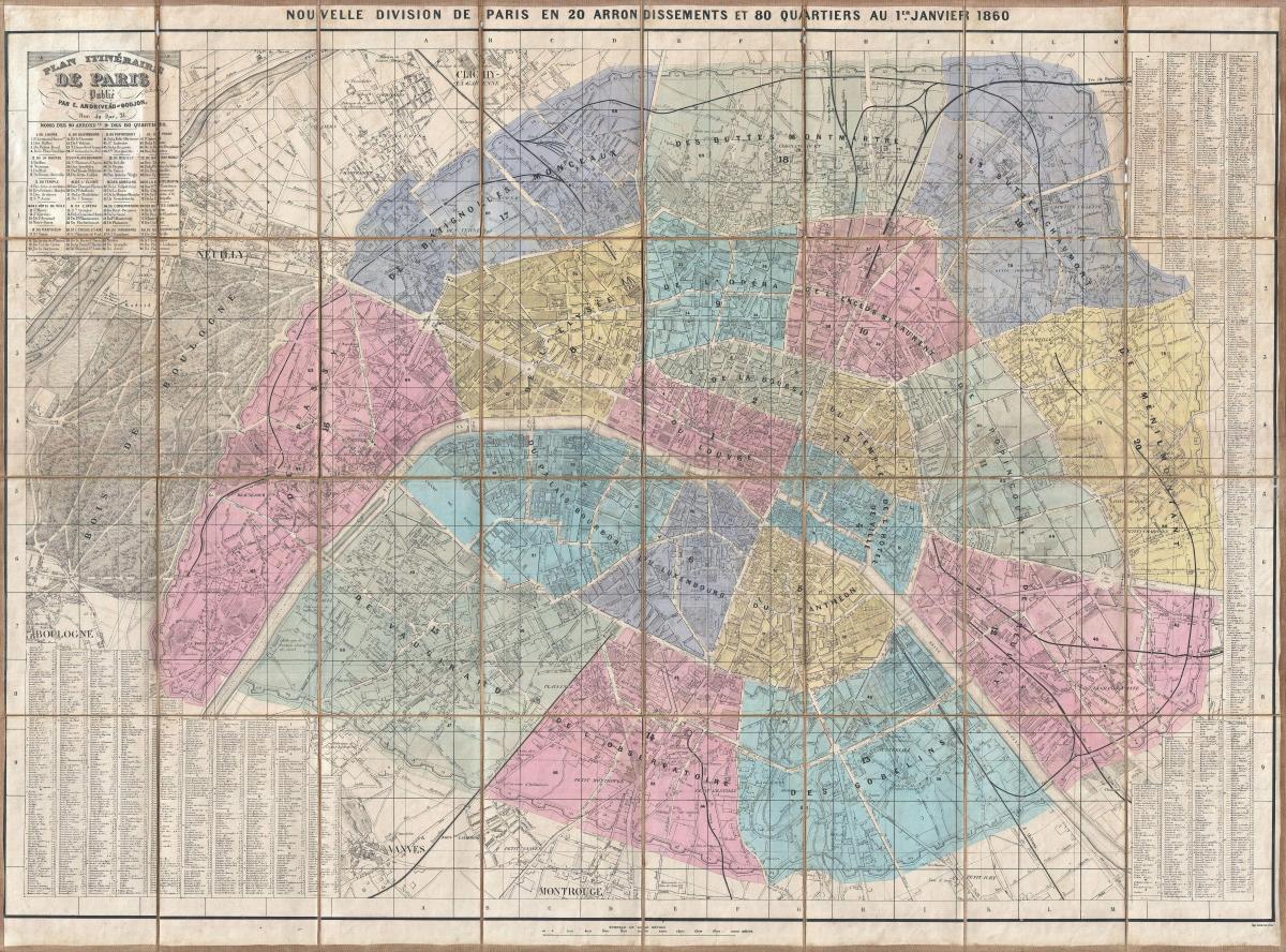 Mapa de París 1860