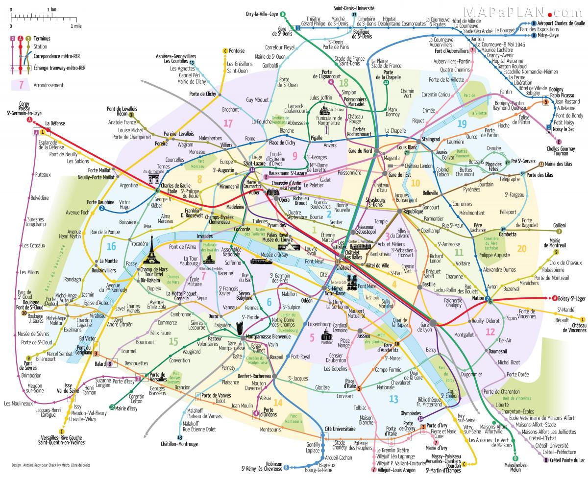 Mapa de metro de París
