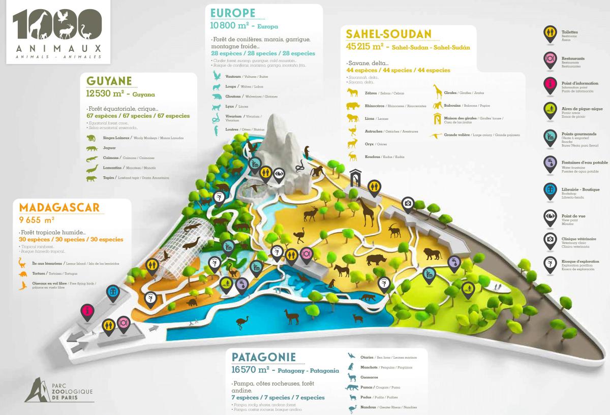 Mapa de París Parque Zoolóxico