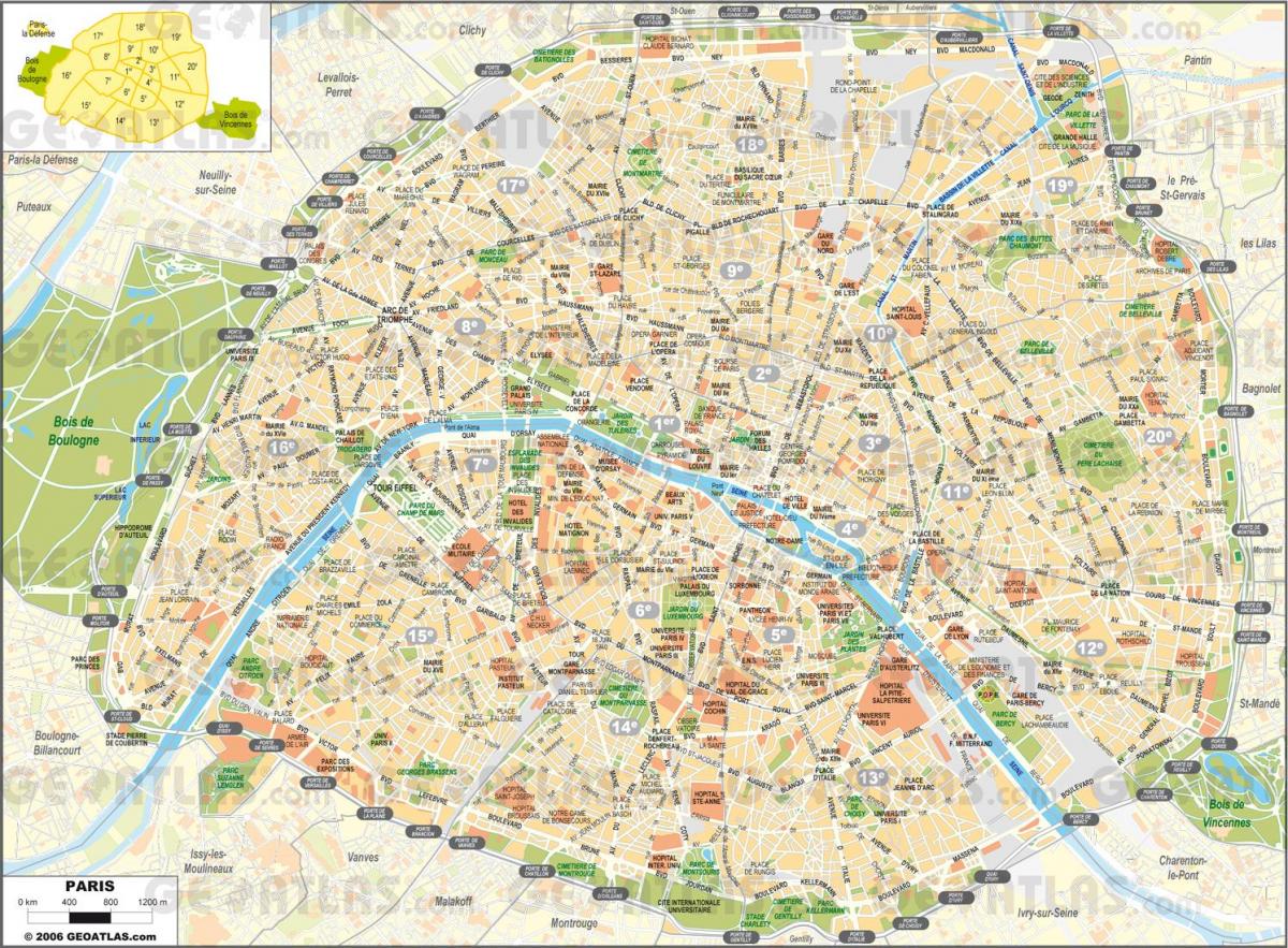 Mapa de Rúas de París