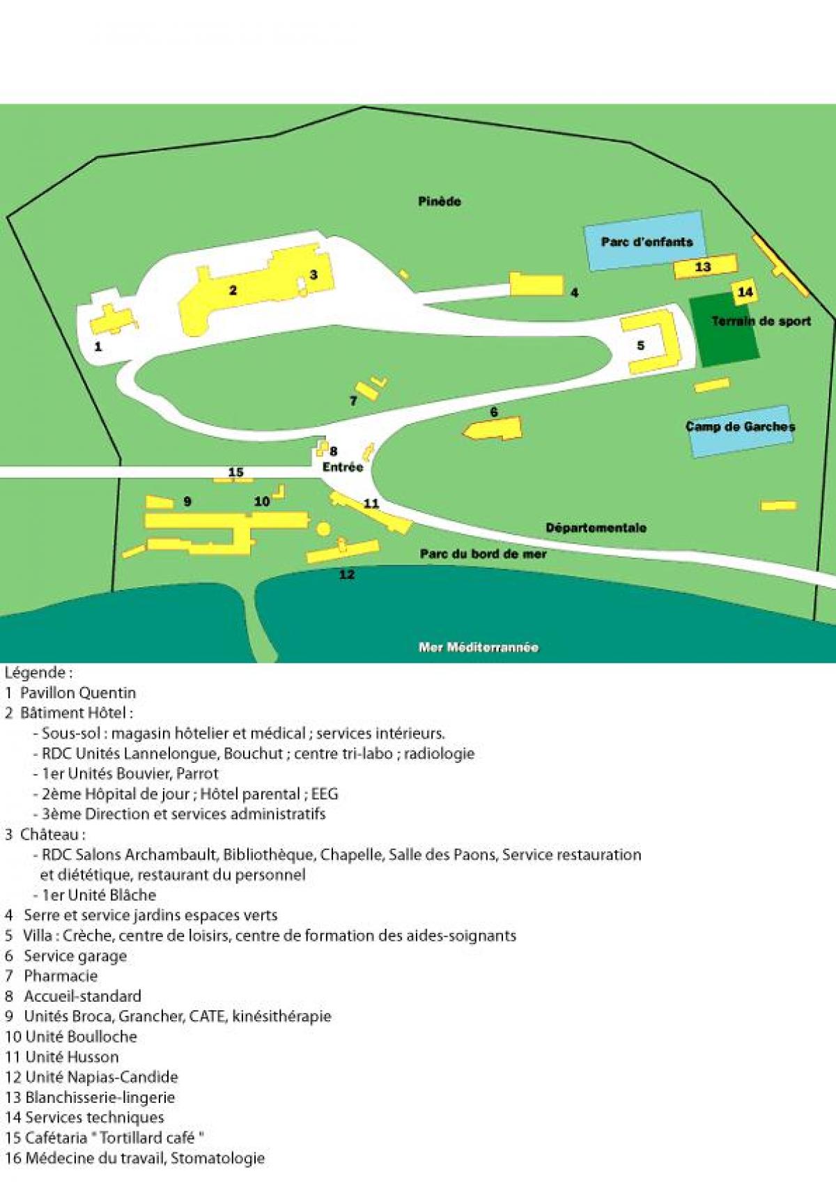 Mapa de San Salvadour hospital