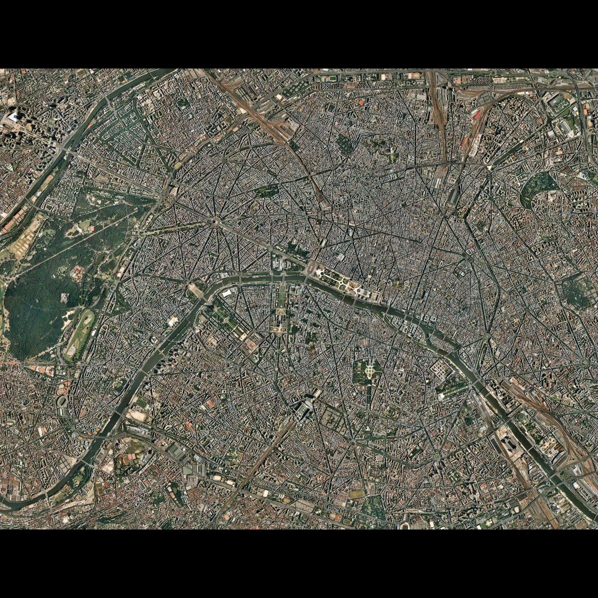 Mapa de satélite París