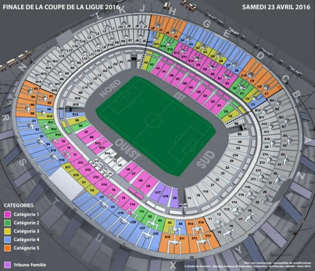 Mapa de Stade de France de Fútbol