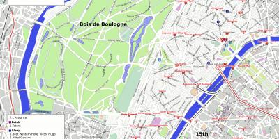 Mapa de 16 º arrondissement de París