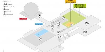 Mapa da Cité des Sciences et de l ' 'Industrie Nivel -2