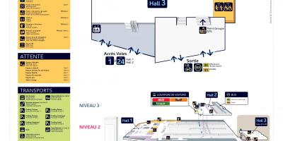 Mapa de Gare Montparnasse Sala 3
