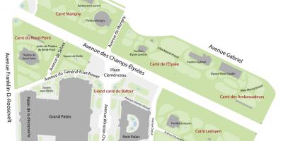 Mapa do Jardin des Champs-Élysées