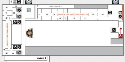 Mapa do Musée d ' Orsay Nivel 5