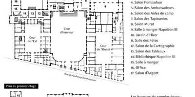 Mapa da Élysée Palacio
