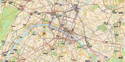 Mapa de París, autobús