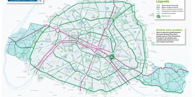 Mapa de París bicicleta