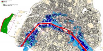 Mapa de París inundación