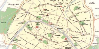 Mapa de París Parques