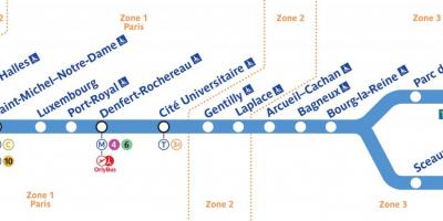 Mapa de RER B