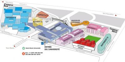 Mapa da Universidade Paris 8